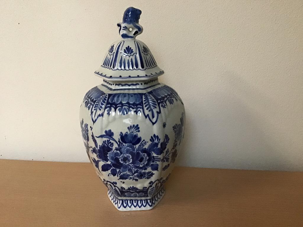 Porceleyne Fles dekselvaas jaar 1948, Antiek en Kunst, Ophalen of Verzenden