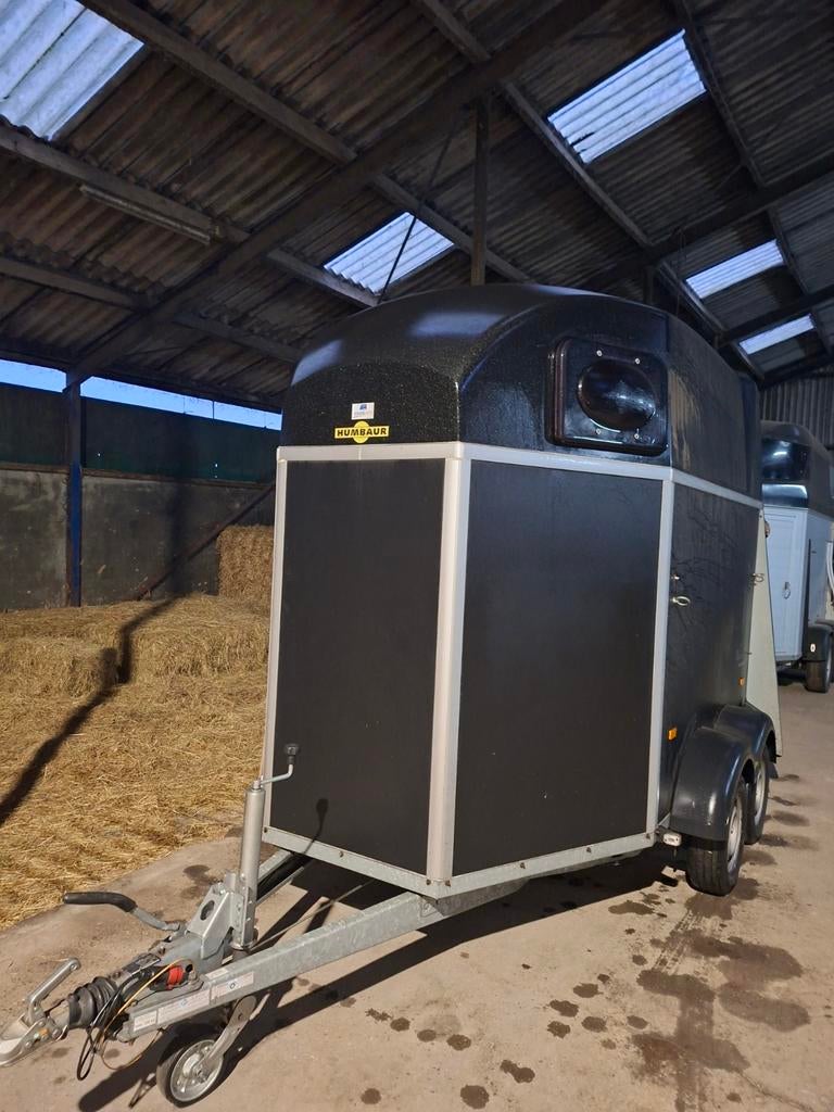 Nette 2 paards Humbauer trailer, Ophalen of Verzenden, Gebruikt, Hout