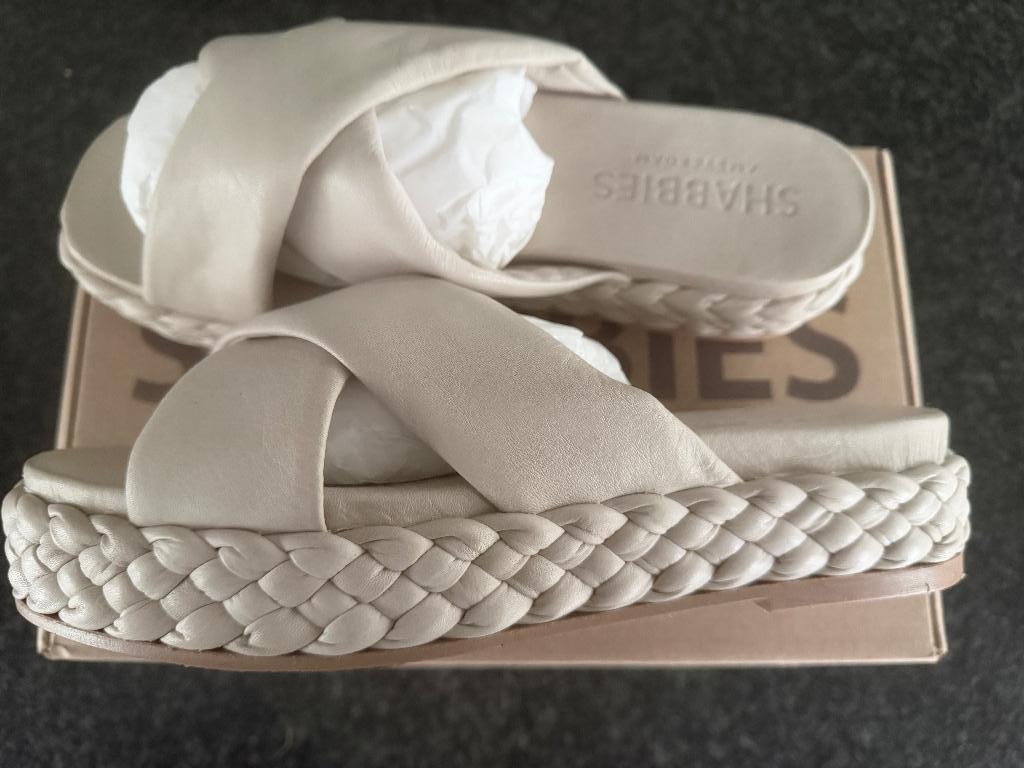 Shabbies Amsterdam dames slipper, maat 42. Nieuw, Kleding | Dames, Schoenen, Nieuw, Slippers, Beige, Ophalen of Verzenden