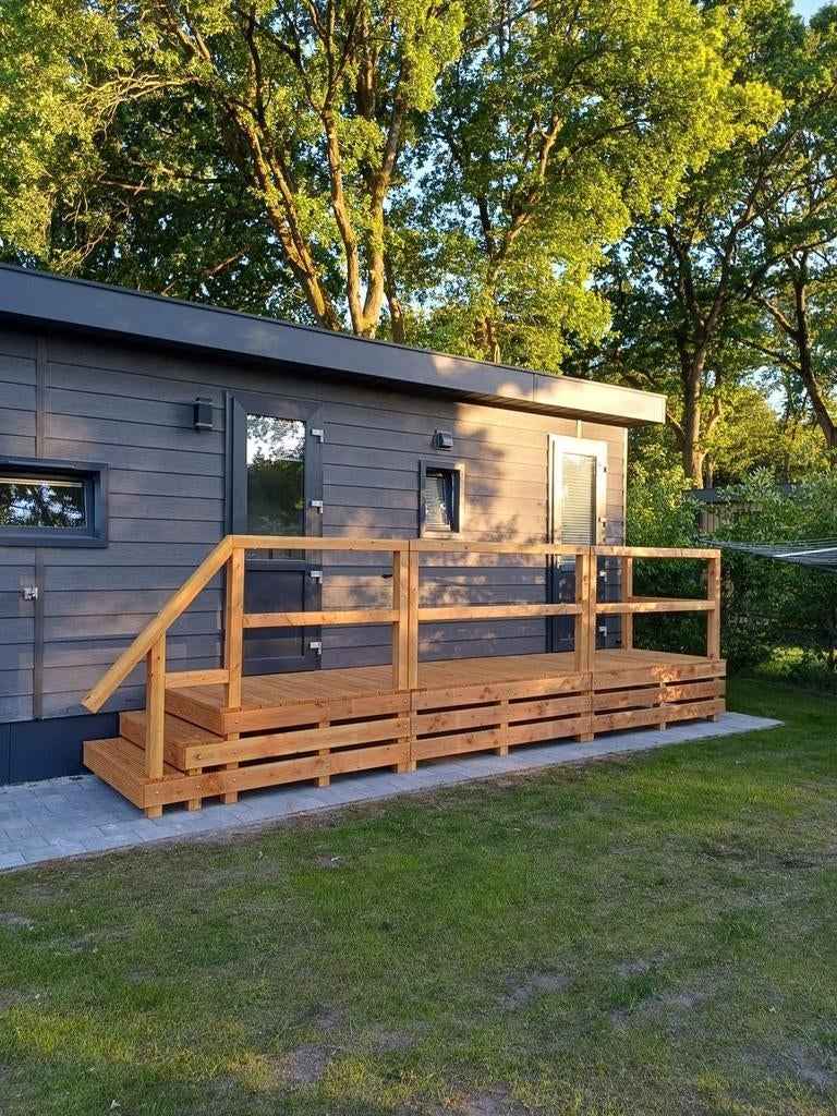 Chalet opstap, Tinyhouse, Recreatiewoning, Pipowagen, Caravans en Kamperen, Caravan accessoires, Zo goed als nieuw, Ophalen of Verzenden