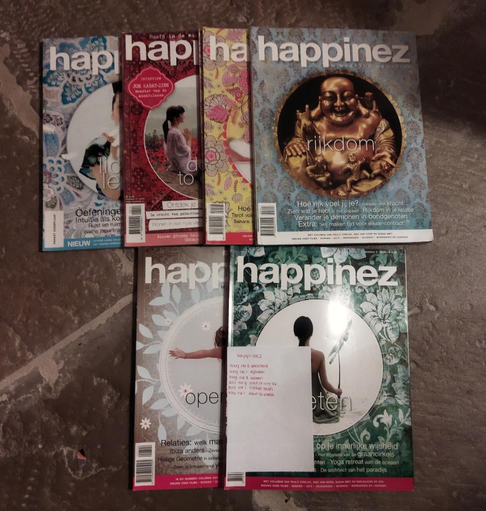 Tijdschriften Happinez, Boeken, Tijdschriften en Kranten, Ophalen of Verzenden, Zo goed als nieuw, Lichaam en Geest