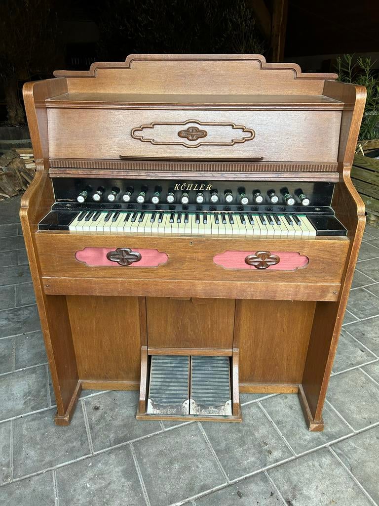 Vintage Köhler Harmonium, Muziek en Instrumenten, Orgels, Ophalen, Gebruikt, 1 klavier, Harmonium