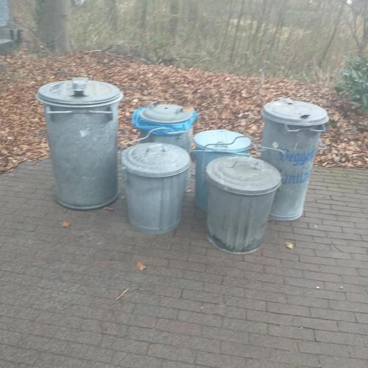 Vuilnisbak , vuilnisemmer, asemmer van zink v.a 24,50, Ophalen