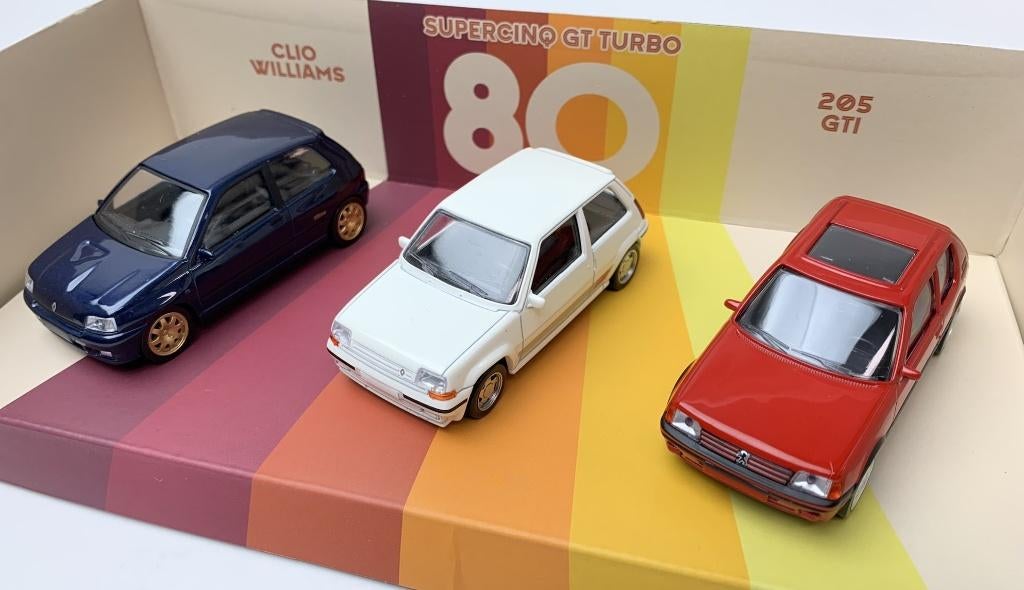 Norev 1:43 Set Renault Clio Wil., Supercinq, Peugeot 205 GTI, -, Nieuw, Norev, Ophalen of Verzenden