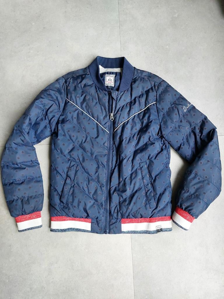 Retour winterjas maat 11-12 donkerblauw, Meisje, Ophalen of Verzenden, Zo goed als nieuw, Retour