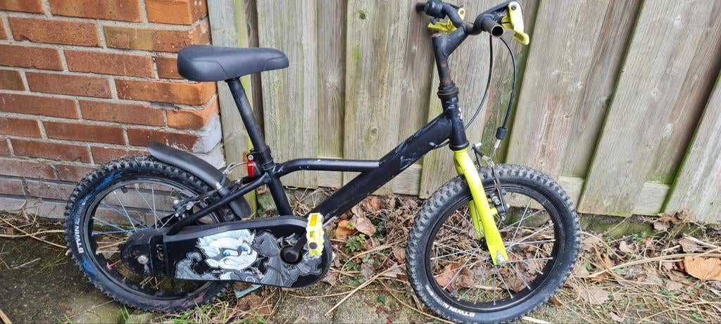 Kinderfiets - 16 inch - Voor 4 jarige, Fietsen en Brommers, Fietsen | Meisjes, Gebruikt, Ophalen of Verzenden, Handrem, BTWIN