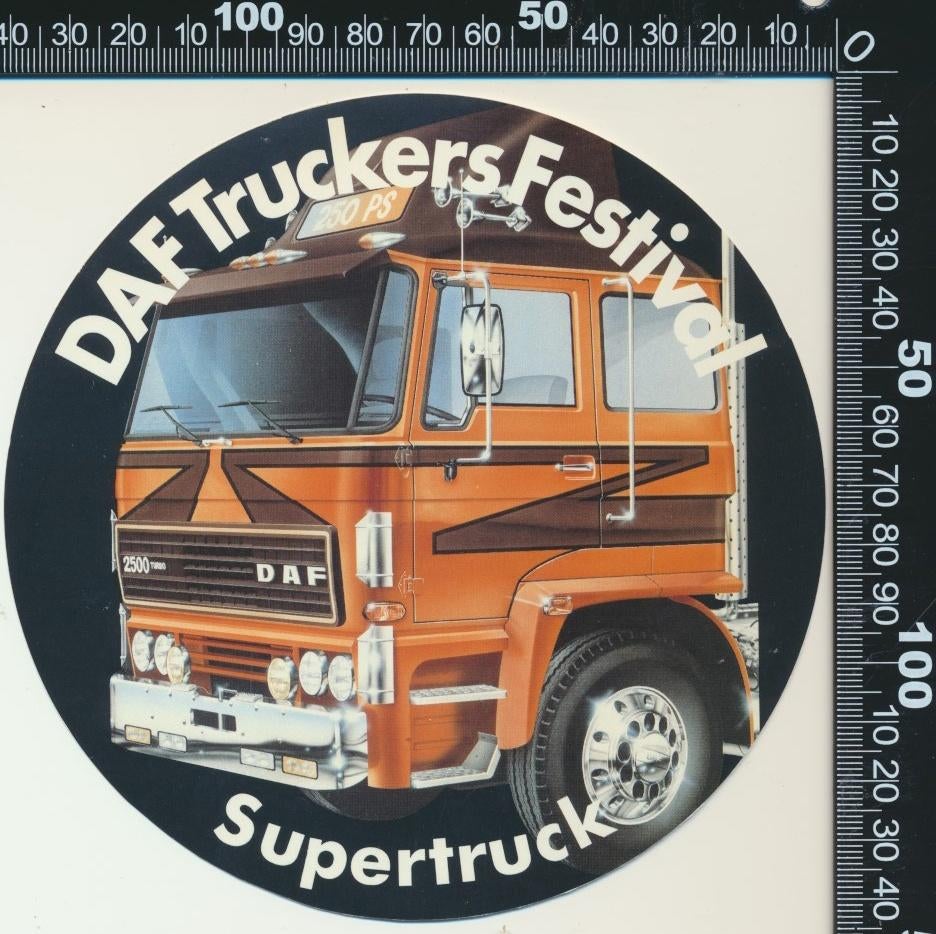 Sticker: Daf - Truckers Festival - Supertruck - 2500, Ophalen of Verzenden, Zo goed als nieuw, Bedrijf of Vereniging