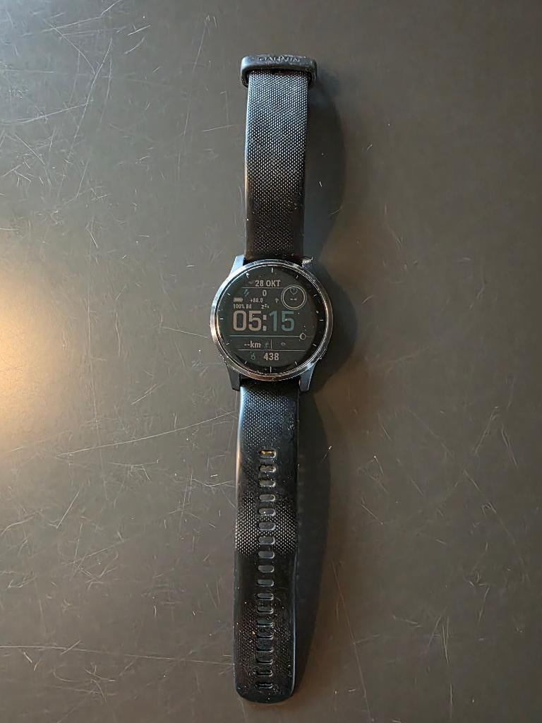 Garmin Vivoactive 4 45mm, Gebruikt, Zwart, Ophalen of Verzenden, Android