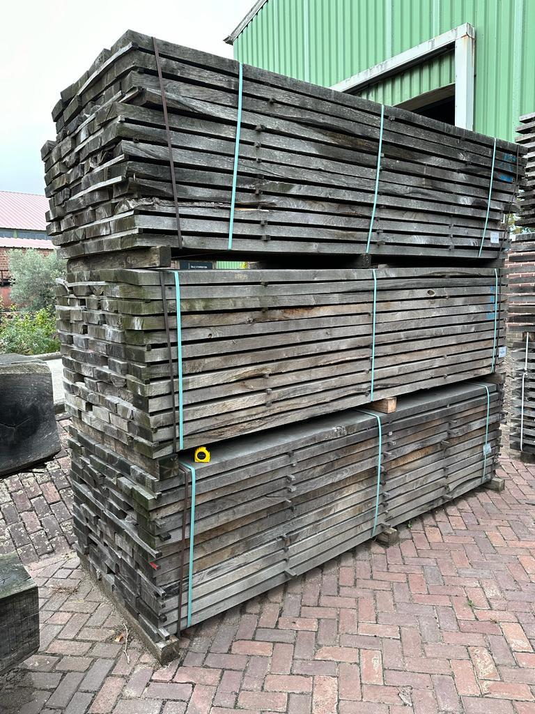 AANBIEDING: Karakteristieke eiken planken - winddroog 52mm, Ophalen, Eiken, Nieuw, Plank