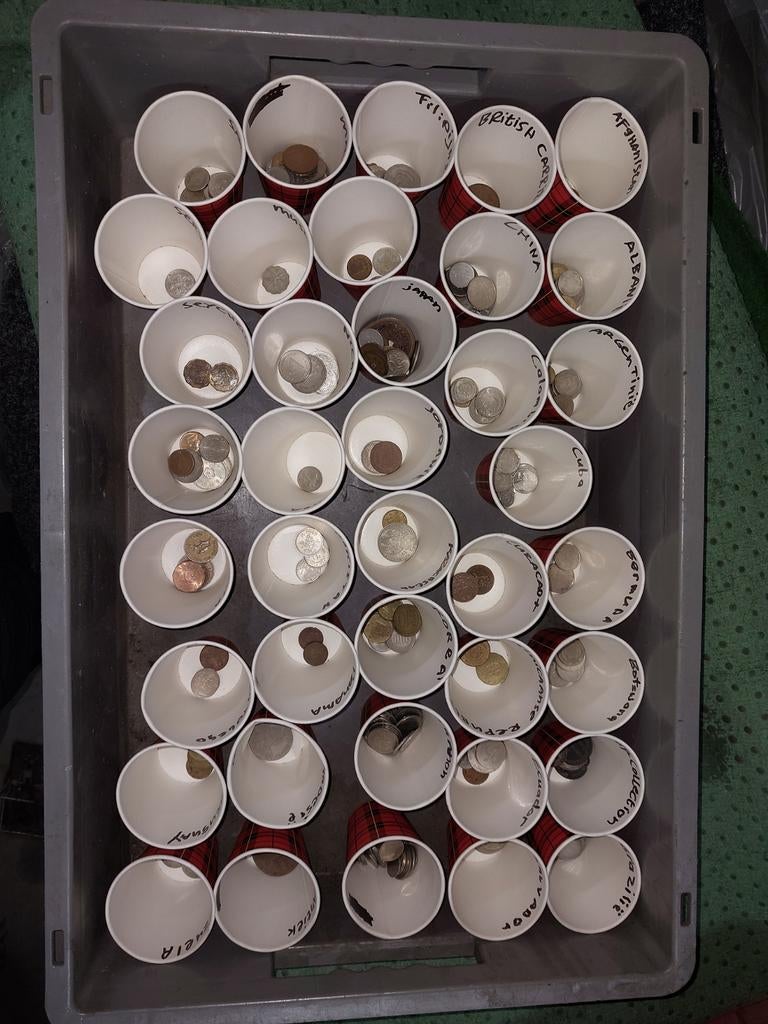Verzameling munten, allerlei landen, in 1 koop! Bieden!, Verzamelen, Ophalen of Verzenden