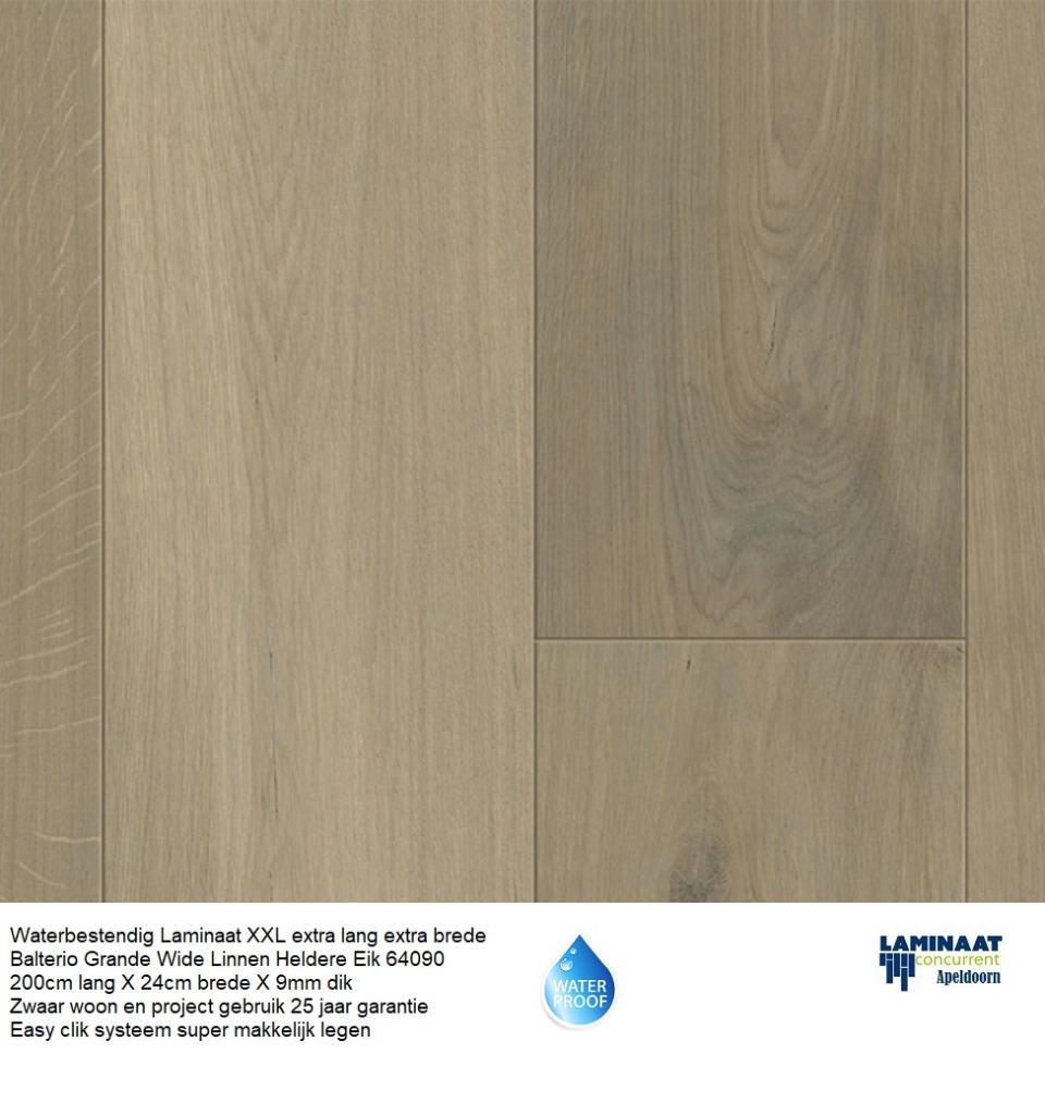 Waterbestendig Laminaat Heldere Eik 64090 Top kwaliteit, Crème, 75 m² of meer, Waterbestendig laminaat Light natuur eiken, Nieuw