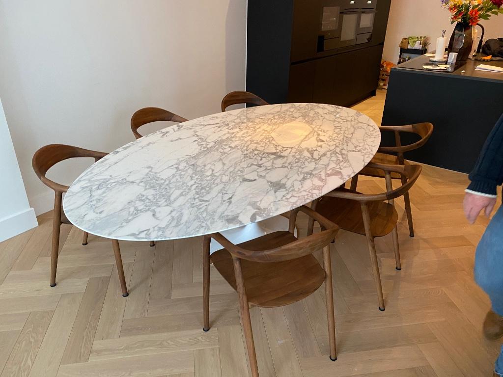 Massief houten tafels Triple AAA Eero Saarinen,, stoelen enz, Vijf personen of meer, Ovaal, Nieuw, 200 cm of meer