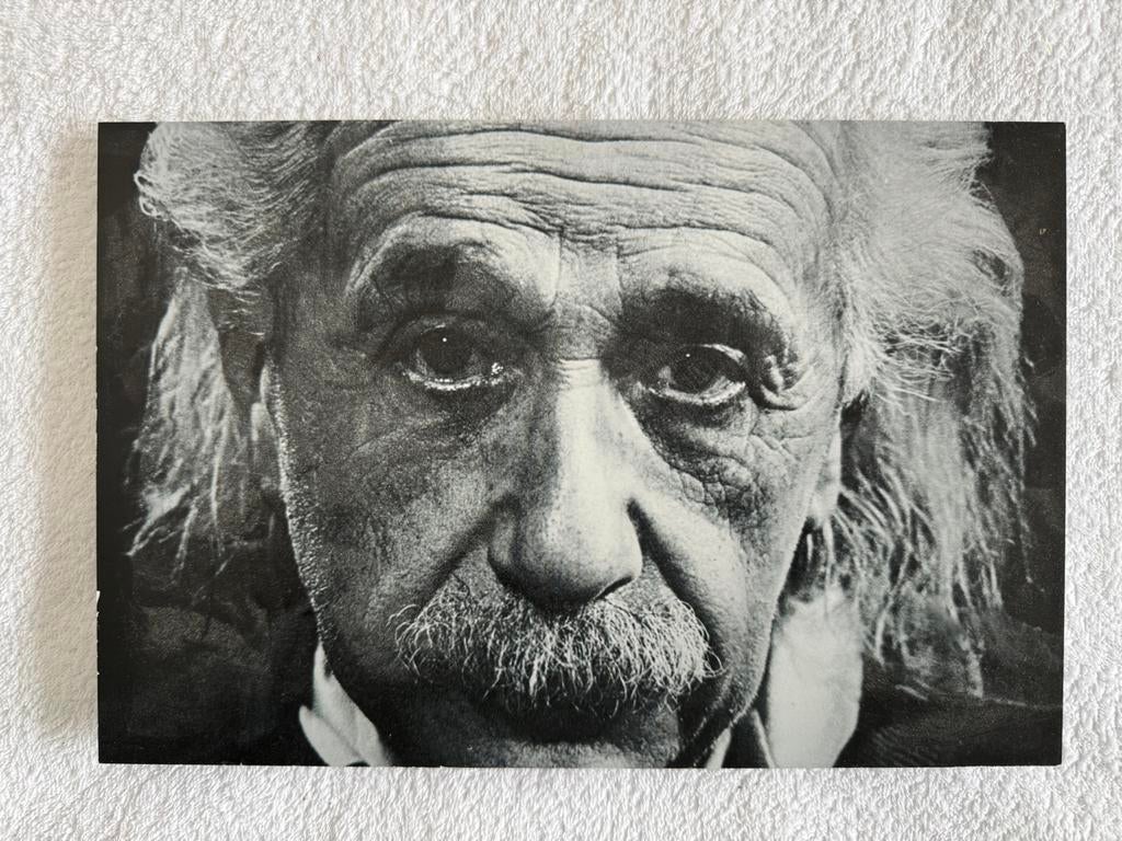 Dibond wanddecoratie – Albert Einstein (zwart-wit portret), Antiek en Kunst, Ophalen of Verzenden