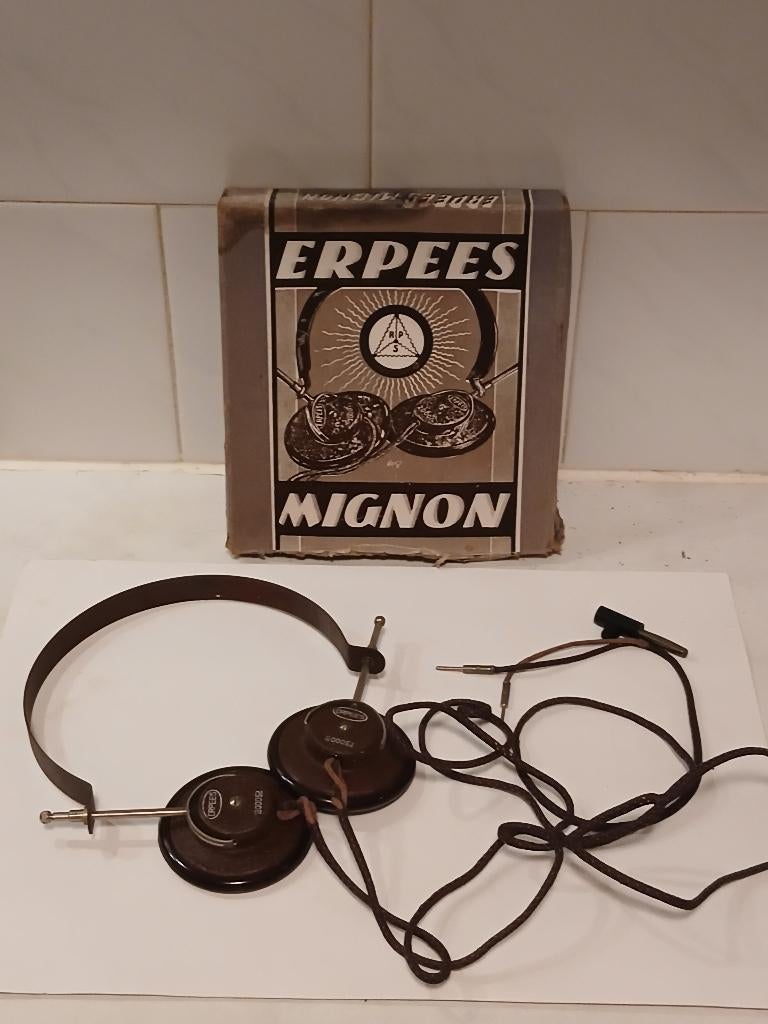 Antieke Erpee Mignon Koptelefoon, Ophalen of Verzenden