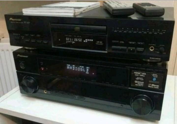 Pioneer vsx-520 receiver + cd speler pd-207 + remotes, Ophalen of Verzenden