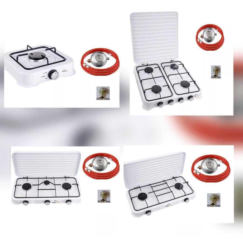 Gasfornuis 1-2-3-4 pits gastoestel 50mbar gasstel kookplaat, Caravans en Kamperen, Kampeeraccessoires, Ophalen of Verzenden, Nieuw