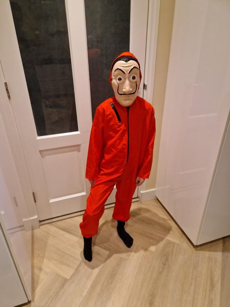 La Casa de Papel Carnavalspak 10 tot 12 jaar, Kinderen en Baby's, Carnavalskleding en Verkleedspullen, Ophalen of Verzenden, Zo goed als nieuw