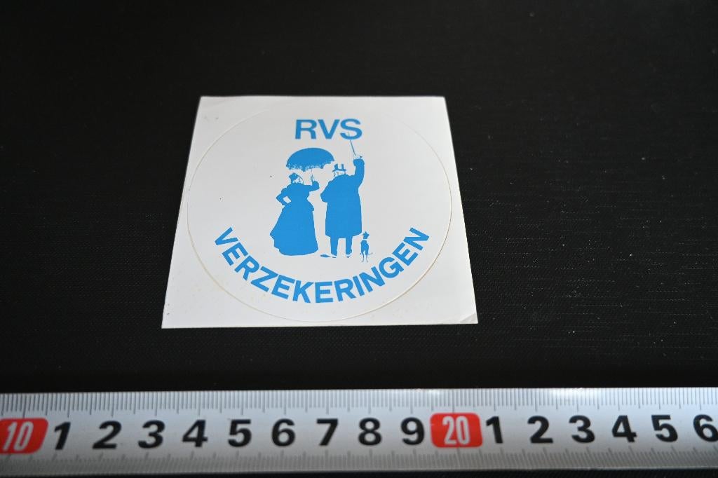 sticker RVS verzekeringen logo *, Verzamelen, Ophalen, Zo goed als nieuw