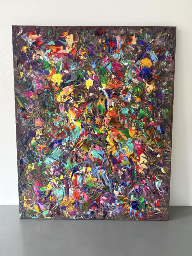 'Fiesta Colors" 2024  Bruna Cantais - Schilderij - Kunstwerk, Ophalen of Verzenden