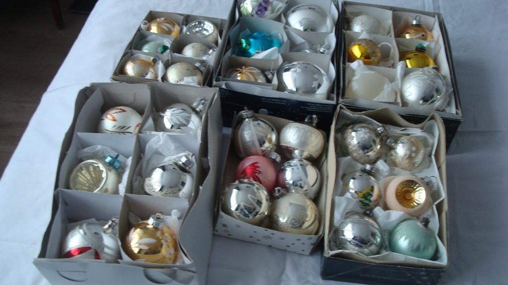 vintage kerstballen, Ophalen of Verzenden, Gebruikt