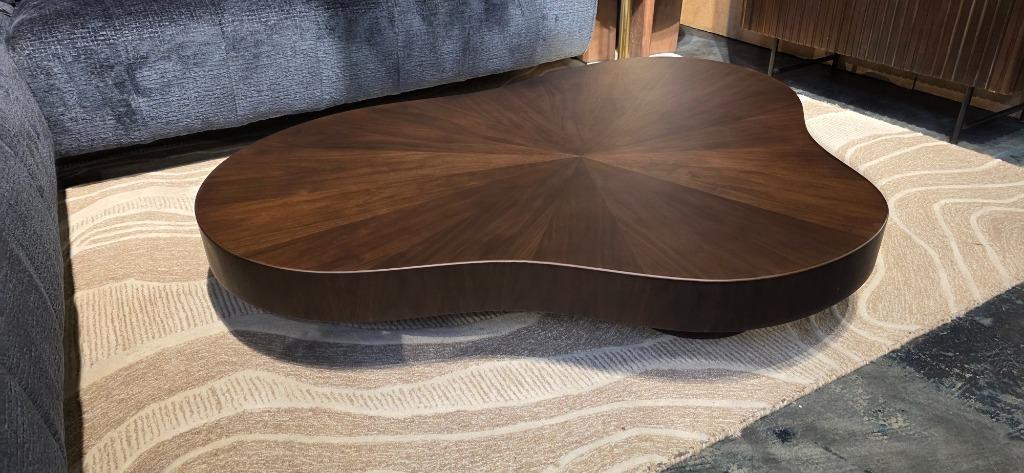 Organische Salontafel Donker buin – 150 x 110 cm Showmodel, Ophalen, 100 tot 150 cm, Bornsestraat 31, 50 tot 100 cm
