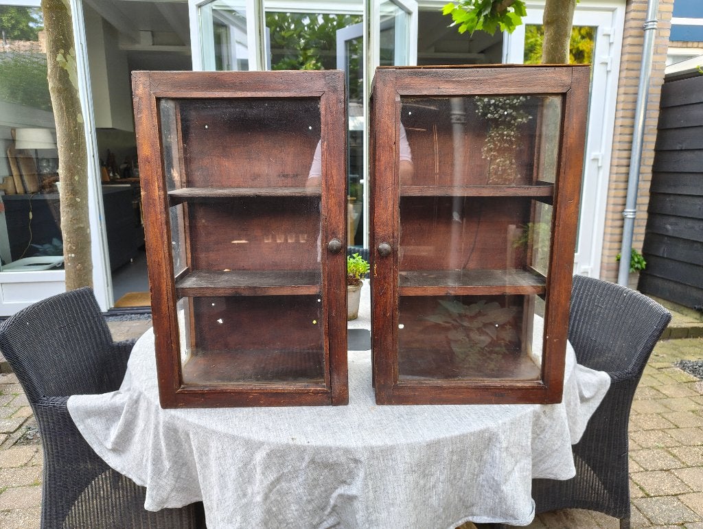 2 Vitrine kastjes, Huis en Inrichting, Ophalen, Gebruikt, 50 tot 100 cm, Minder dan 100 cm