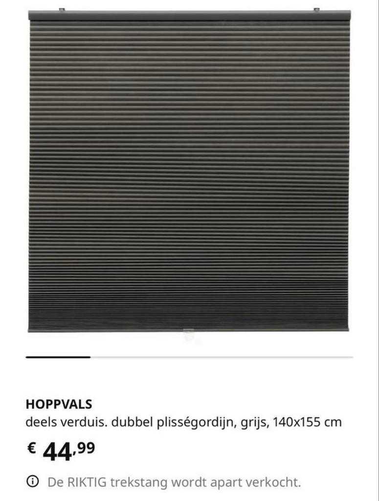 Meerdere Hoppvals plise gordijnen., Huis en Inrichting, Stoffering | Gordijnen en Lamellen, Ophalen, Gebruikt, Grijs