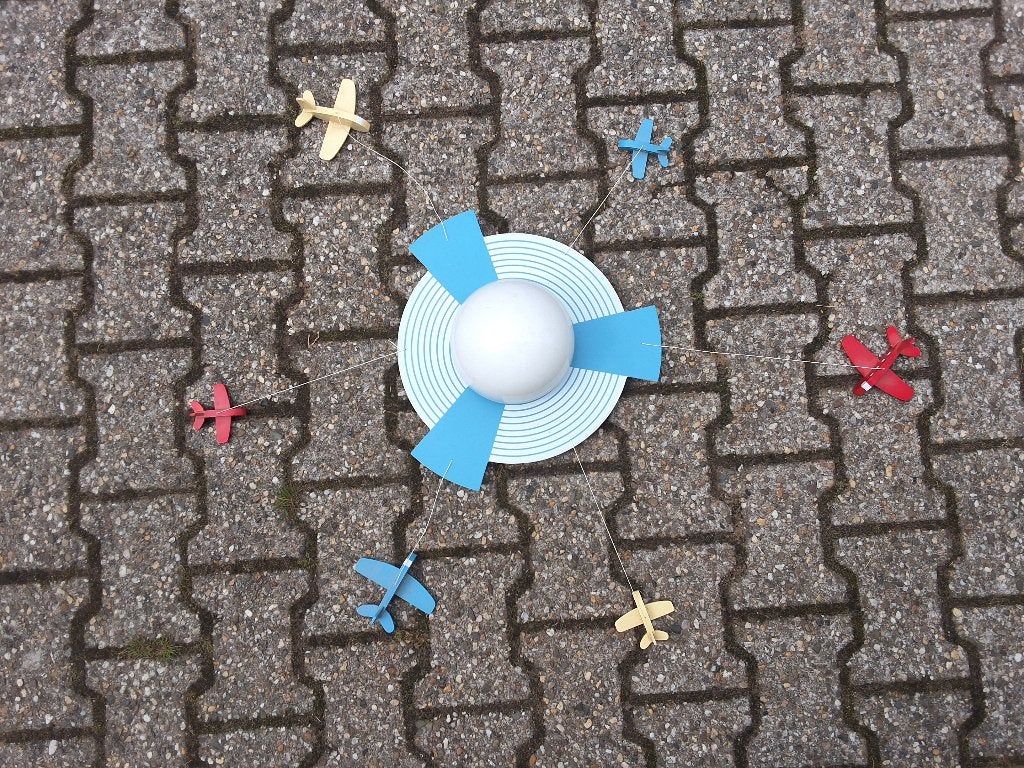 Plafondlamp, Blauw, Overige stijlen, Zo goed als nieuw, Plafondlamp