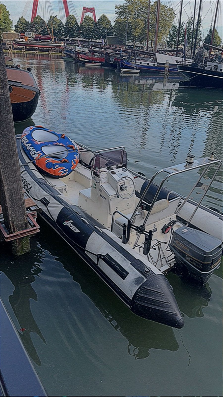 Rubberboot , 6.20m Rib , Speedboot  suzuki 100pk + trailer
