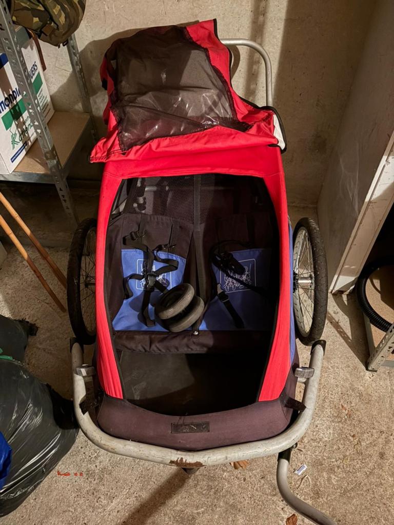 Fietskar Croozer voor 2 kinderen., Fietsen en Brommers, Ophalen, Gebruikt, Kinderkar, 40 tot 60 kg