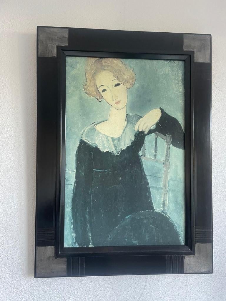 Schilderij Modigliani met prachtige lijst, Antiek en Kunst, Ophalen