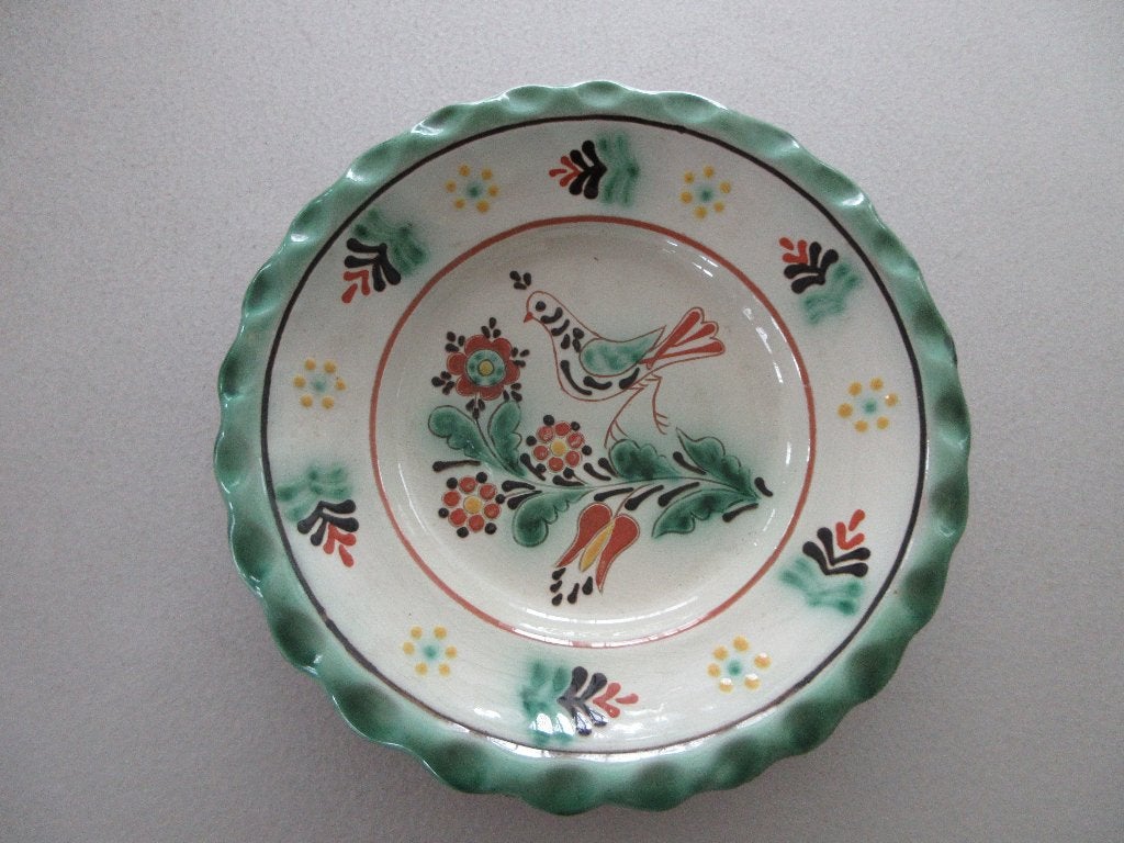 wandbord 1979 Váczi Kerámia Karcag Hongarije, motief vogel, Ophalen of Verzenden