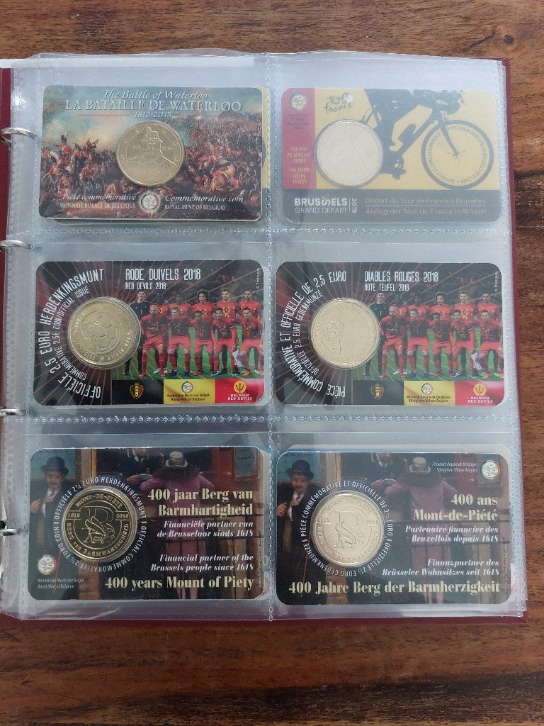 37 Coincards 2,5 Euro in Coincard plus album 2015-2026 NL/FR, Verzenden, Overige landen, Overige waardes