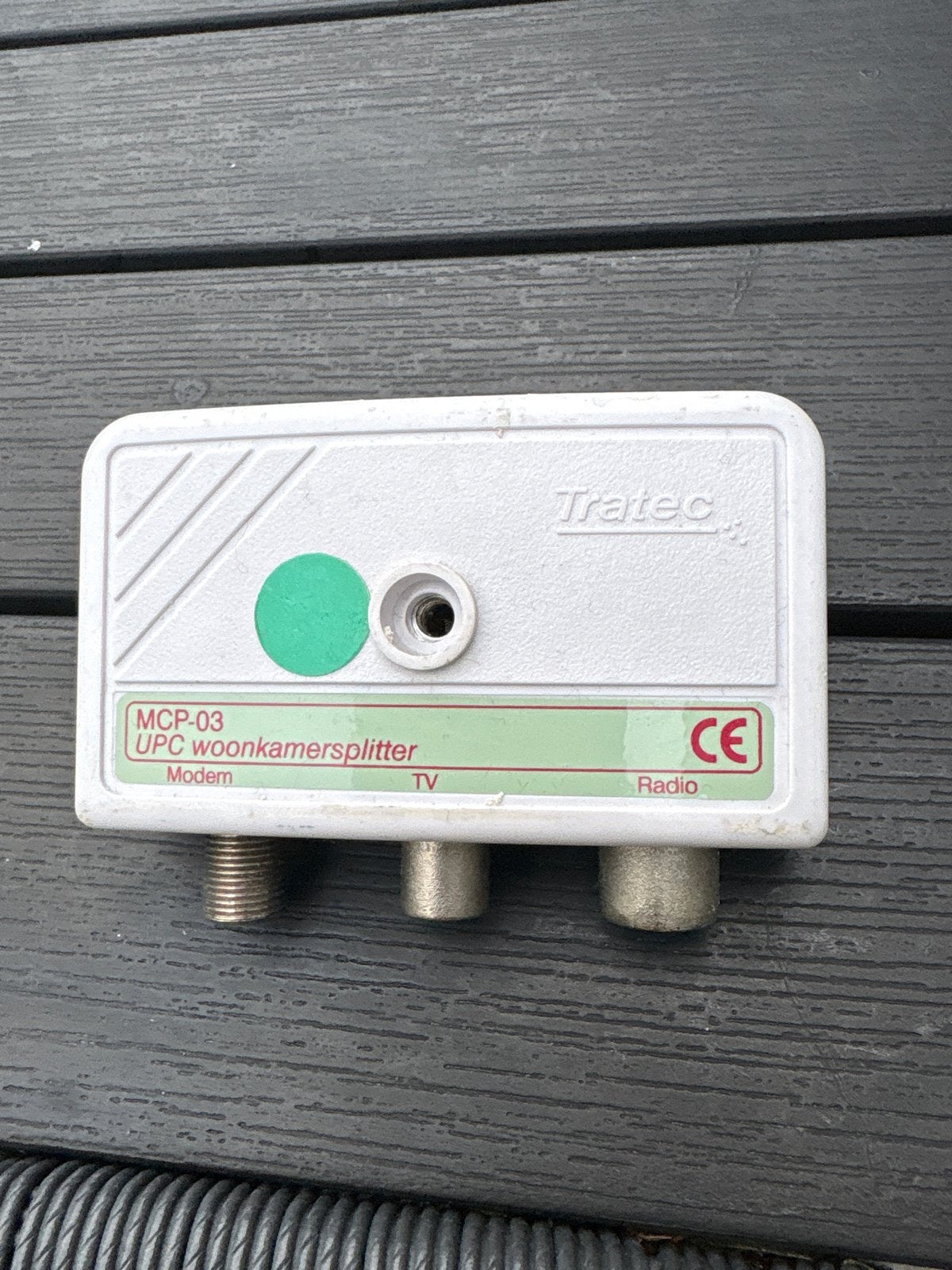 Tratec MCP-03 UPC woonkamersplitter, Ophalen of Verzenden, Gebruikt, Coaxiale kabel