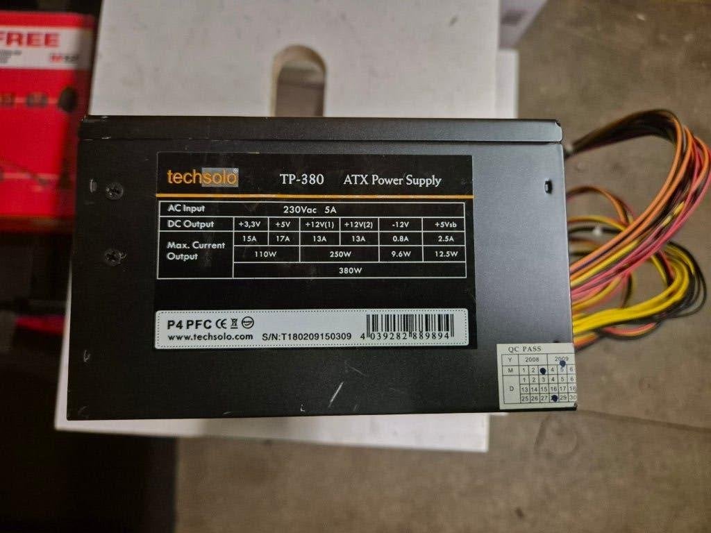 Techsolo TP-380 ATX Power Supply PC, Computers en Software, Interne voedingen, Gebruikt, Ophalen of Verzenden