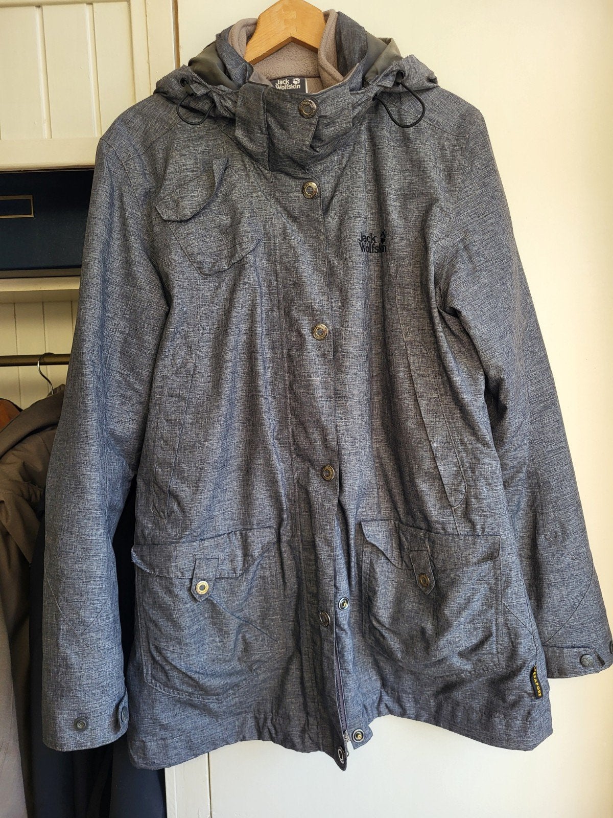 Jack Wolfskin Texapore Dames Jas Maat M, Maat 38/40 (M), Ophalen of Verzenden, Jack Wolfskin, Grijs