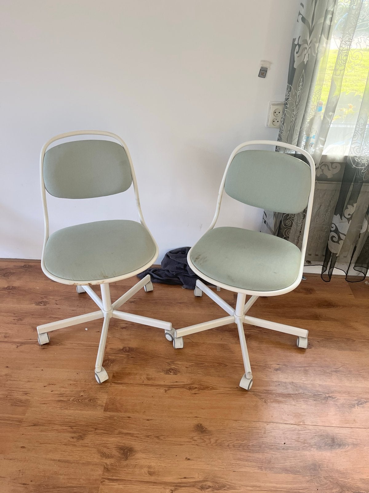Bureaustoel tafel schragen stoelen, Gebruikt, Twee, Overige kleuren, Ophalen of Verzenden