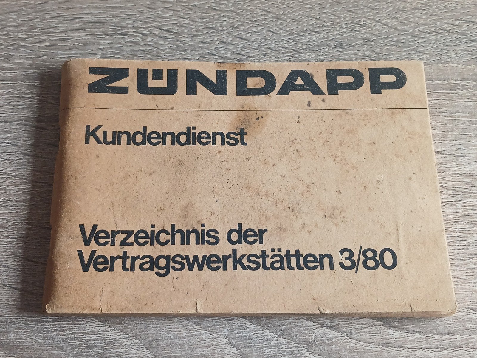 Zundapp dealerboekje 1980 Duitsland, Verzenden