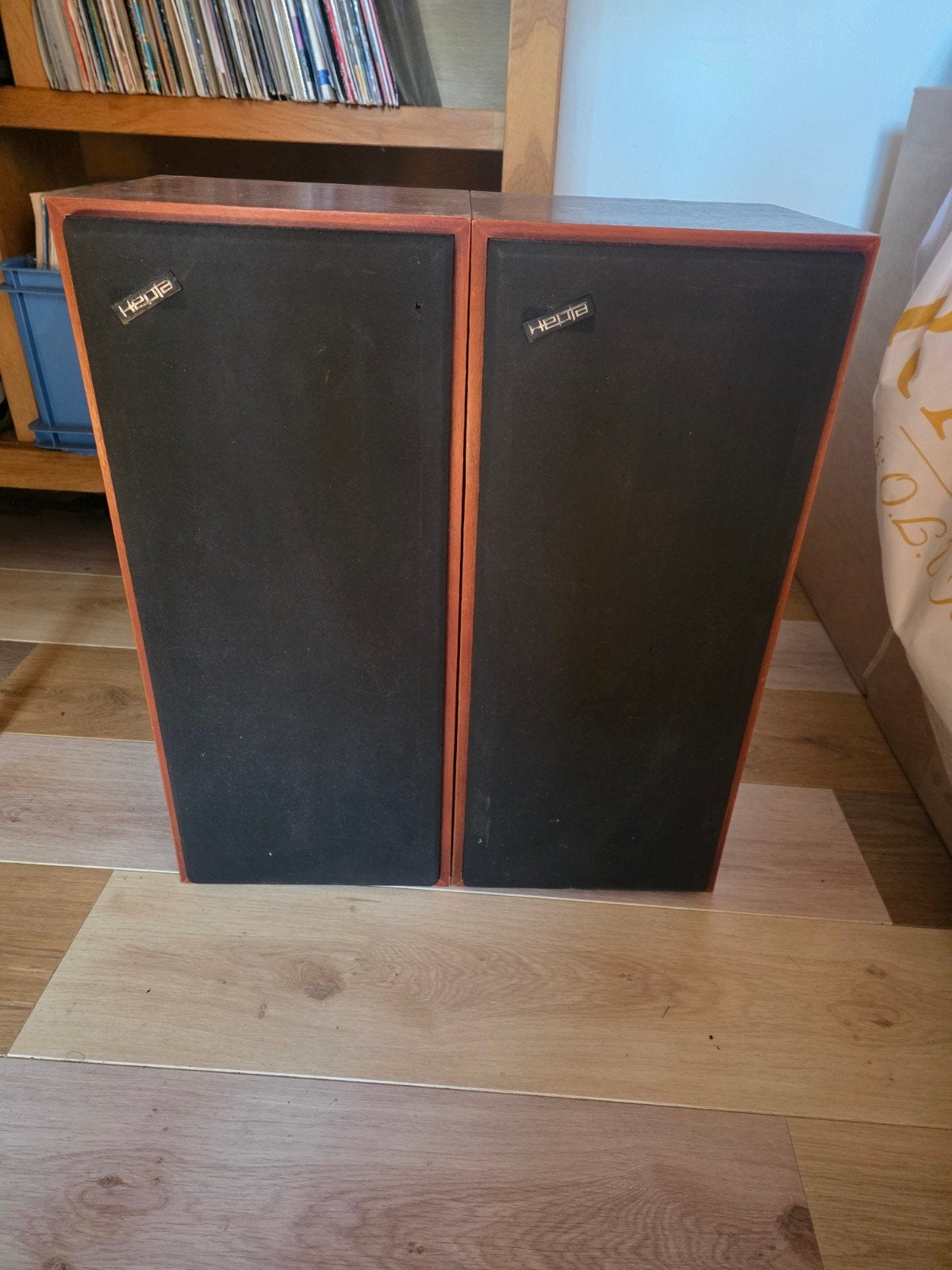 Hepta 57/60 Vintage Boekenplank Luidsprekers - Set, Audio, Tv en Foto, Overige merken, Gebruikt, Ophalen of Verzenden, Minder dan 60 watt