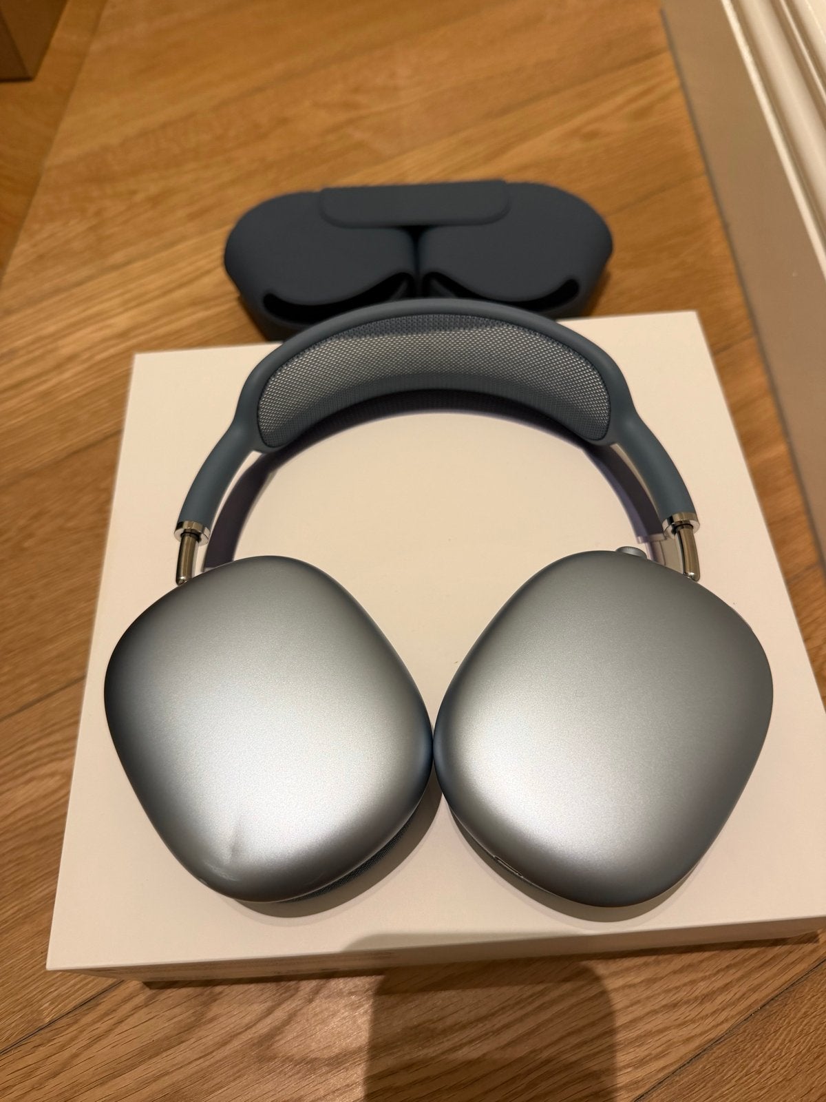 Apple AirPods Max - Gen 2 - Blauw (Bon aanwezig + Applecare), Gebruikt, Bluetooth, Ophalen of Verzenden, Grijs