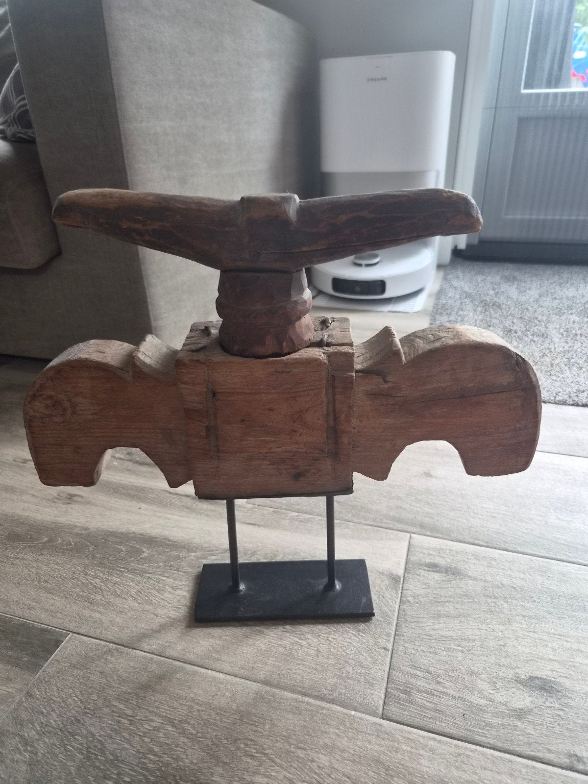 Decoratieve houten kraan op standaard, Ophalen of Verzenden