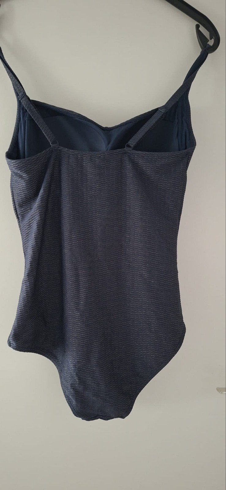Donkerblauw badpak met gouddraadje, maat 44, Ophalen of Verzenden, Nieuw, Blauw, Badpak