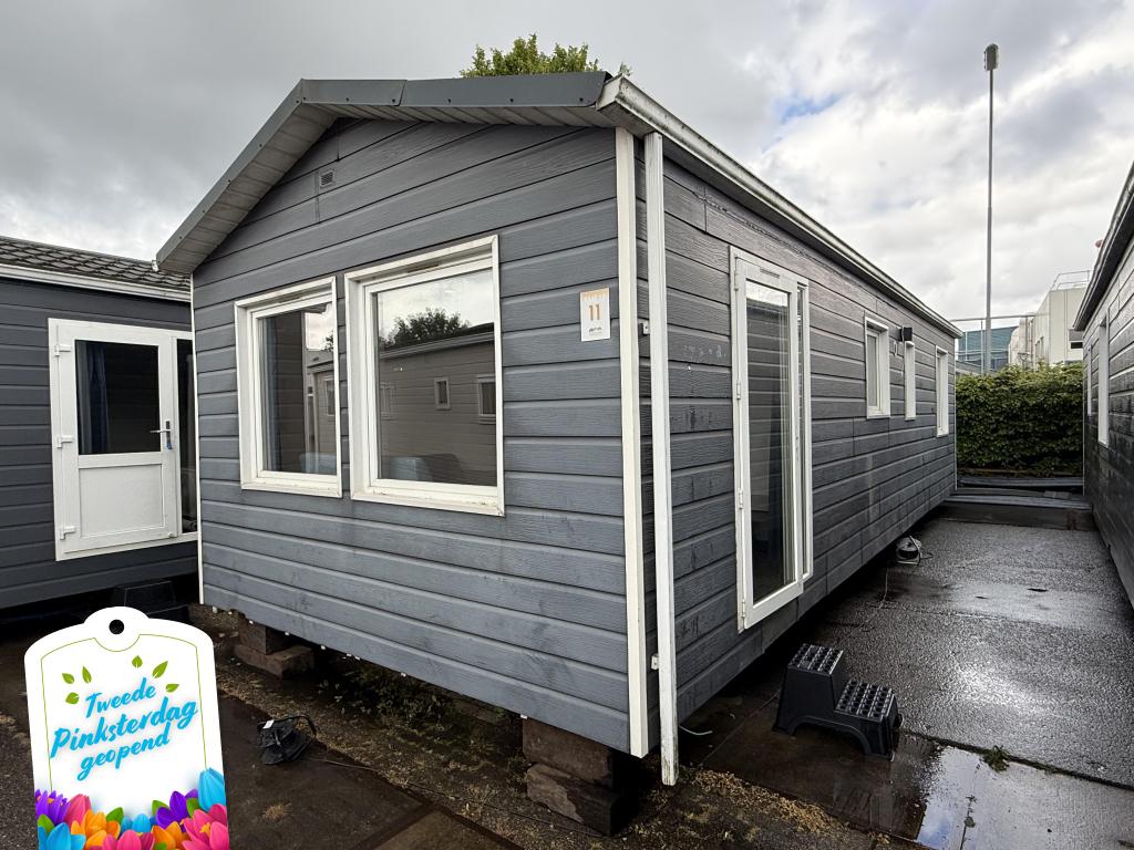 Kunststof Chalet 10.70 x 4 m 2 Slp CV Airco Winterhard, Niet ingevuld, Niet ingevuld, Niet ingevuld