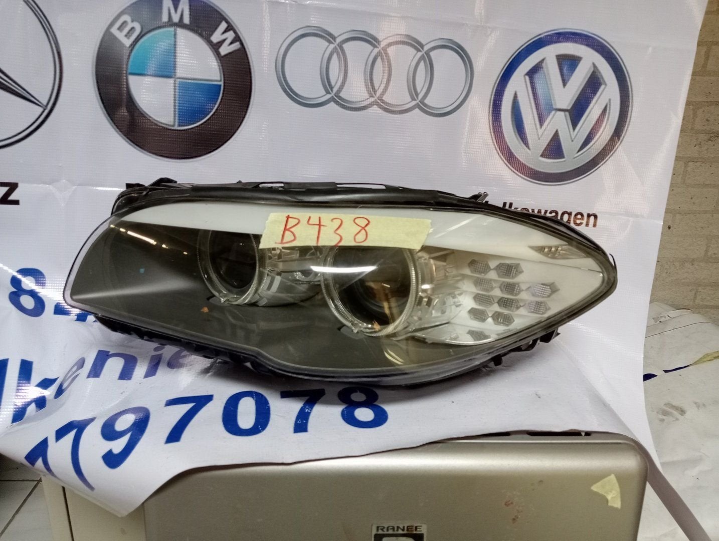 BMW 5 Serie F10 F11 Koplamp Rechts  7203246 17, Gebruikt, -, -, Ophalen of Verzenden