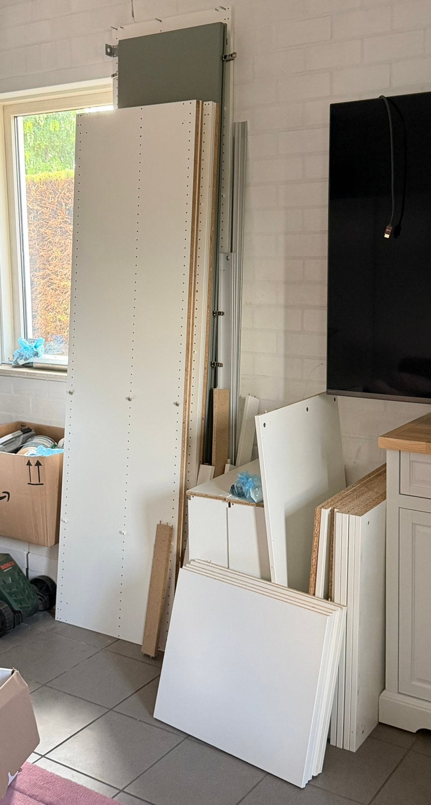Gratis af te halen: IKEA PAX onderdelen voor 2 kasten, Doe-het-zelf en Verbouw, Verwarming en Radiatoren, Ophalen, Zo goed als nieuw