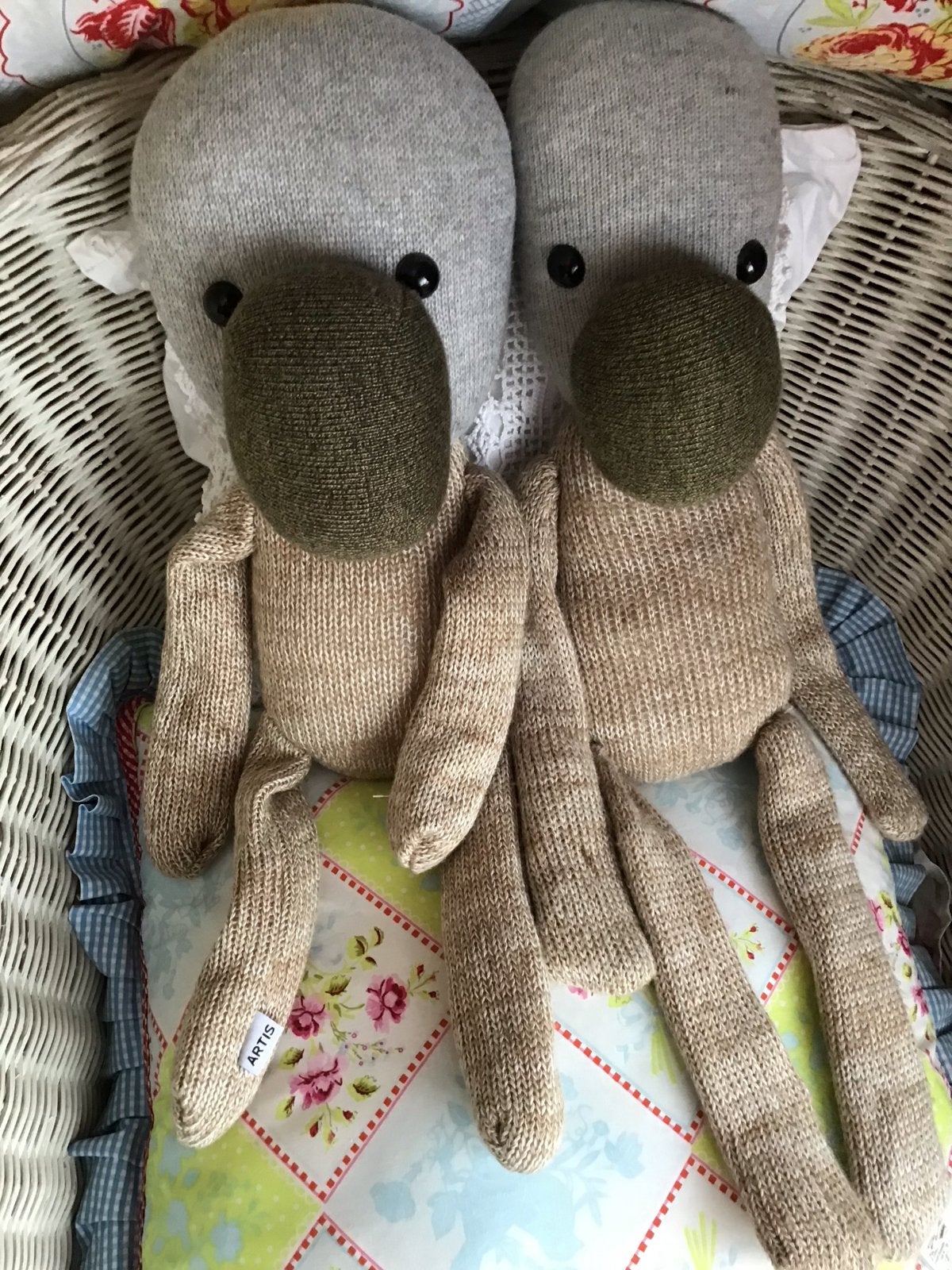 Set van 2 Artis Knuffels - Uniek en Handgemaakt, Overige merken, Overige typen, Ophalen of Verzenden, Zo goed als nieuw