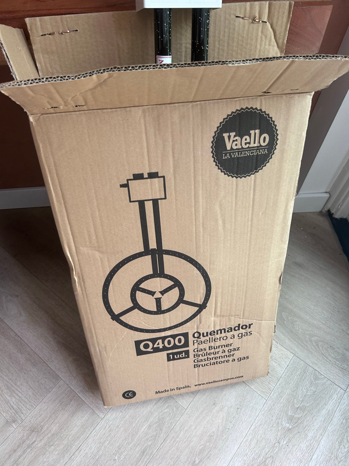 Paellapan met gasbrander - Vaello La Valenciana Q400, Ophalen, Gebruikt, Overige typen, Rvs