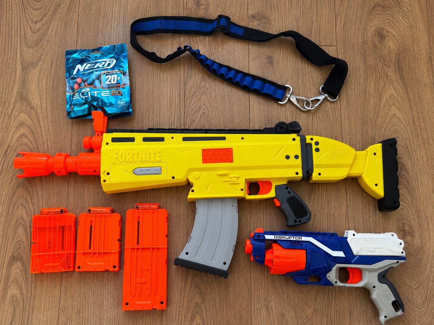 Nerf Fortnite AR-L+Disruptor, accessoires, getest en werkend, Ophalen of Verzenden, Zo goed als nieuw