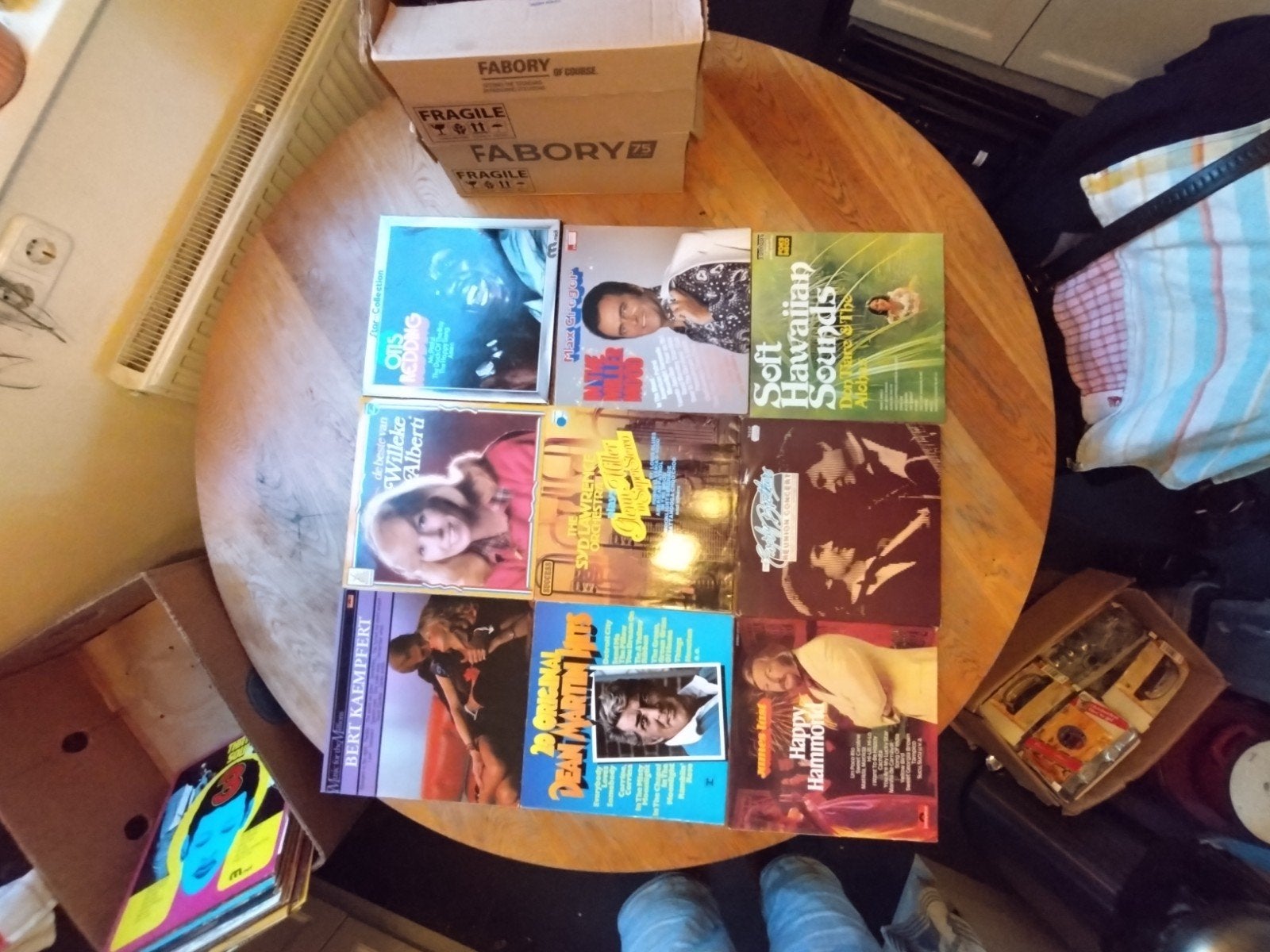 bananen doos vol lp's 50 stuks, Ophalen of Verzenden, Gebruikt, Overige formaten, LP