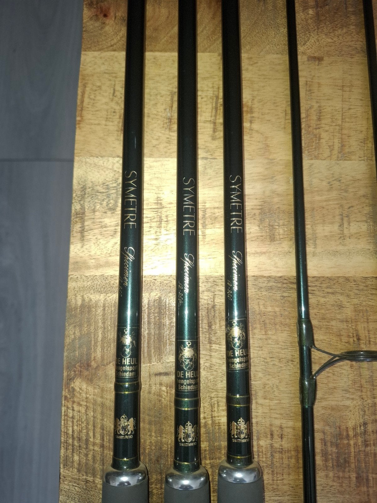Te koop aangeboden 3x Shimano Symetre 12ft 2,5lbs hengel, Ophalen, Werphengel